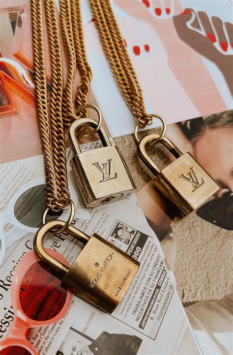 vintage louis vuitton padlock necklace|louis vuitton monogram locket necklace.